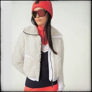 Bogner FIRE+ICE Nessy Wool Blend Fleece Jacket Full Zip High Neck Ski/Snow Coat